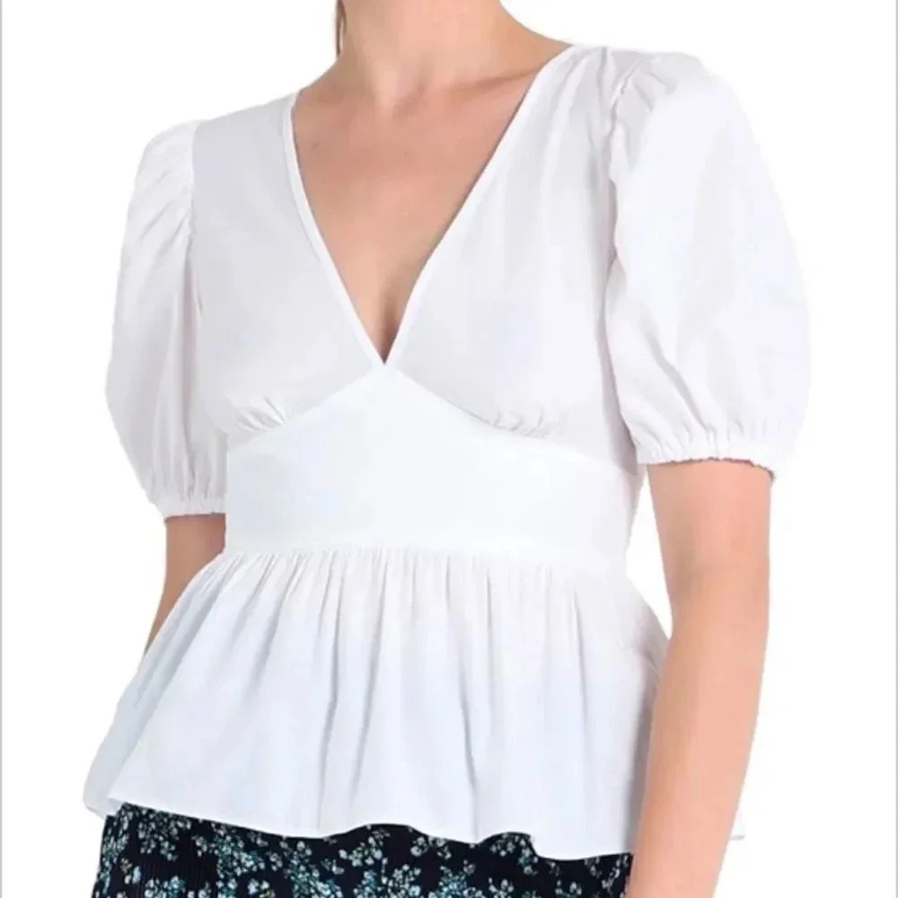 TopShop‎ White Cotton Top